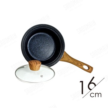 大理石七層不沾單柄湯鍋-附蓋(16cm) AG416 1.2L