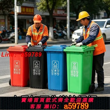 【品牌好貨 可打統編】戶外環衛大號大容量商用分類垃圾桶物業小區120升240L掛車商用