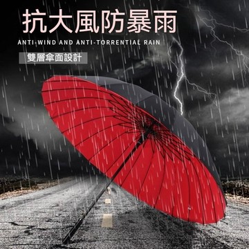 【台灣發貨】雙層長柄雨傘 加厚加粗 大號雙人 結實耐用 晴雨兩用 自動防暴雨 男女好收納 通勤車載都適合 男女通用傘