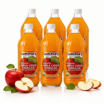 費爾先生有機蘋果醋 946ml*6瓶｜天然發酵｜沙拉料理醋｜健康醋飲｜有機蘋果醋｜健康醋飲｜料理｜生酮｜玻璃瓶｜無添加