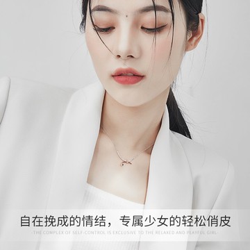 項鏈女生純銀輕奢小眾設計高級感簡約飾品送女友圣誕節生日禮物