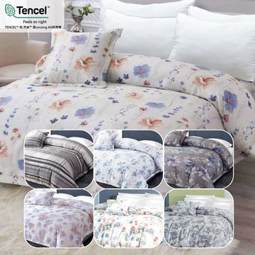 FITNESS_100%純天絲頂級60S雙人薄被套/被單-花色任選