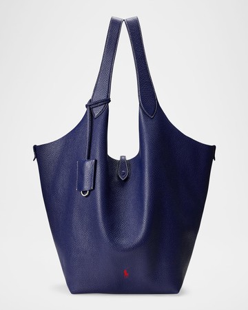 Polo Play Large Leather Tote Bag