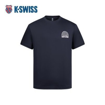 K-SWISS 短袖T恤 SHIRTKC7522MCTS75 休閒 男上衣 深靛蓝色 1011626-401