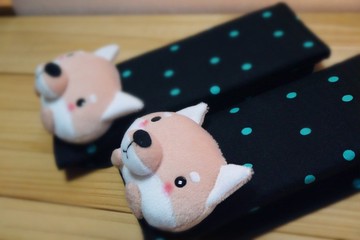 Bucute柴柴~汽車安全帶護套/手工/全球限量/禮物/汽車配件