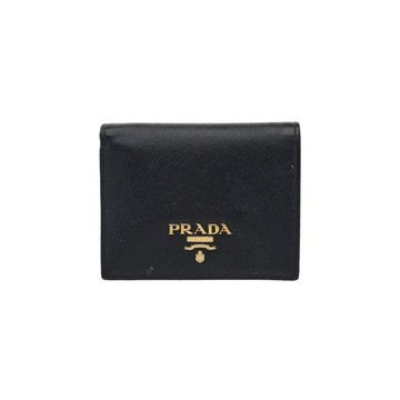PRADA 1MV204 SAFFIANO 金屬鐵牌短夾