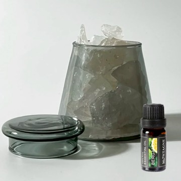 【Montagne】白水晶｜富士山晶礦杯鍍色款（贈杯蓋）｜佛手柑10ml_廠商直送