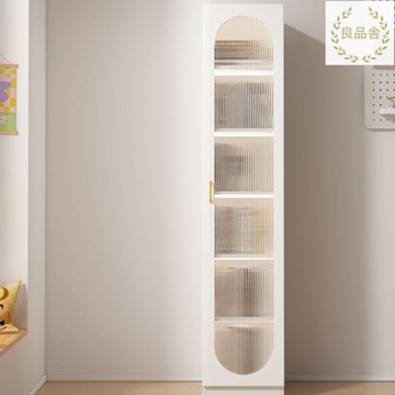 轻奢北欧实木书櫃客厅的钢化玻璃门储物櫃环保E0级多层收纳功能 LPS12-18 公司貨 快速出貨