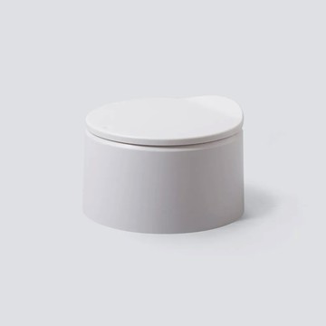 日本 ideaco 圓形桌邊按壓式垃圾桶-2.2L-多色可選 - 灰