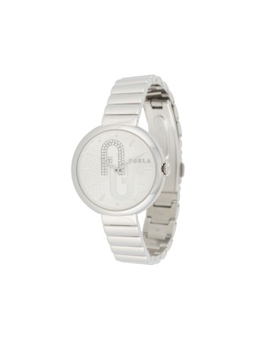 Furla - Blubble round watch - women - Swarovski Crystal/stainless steel - One Size - Silver