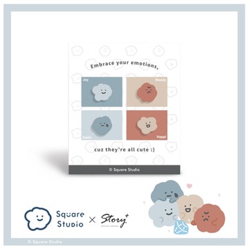 STORY 故事銀飾 - Square Studio方坊經典系列-造型耳環組-經典款