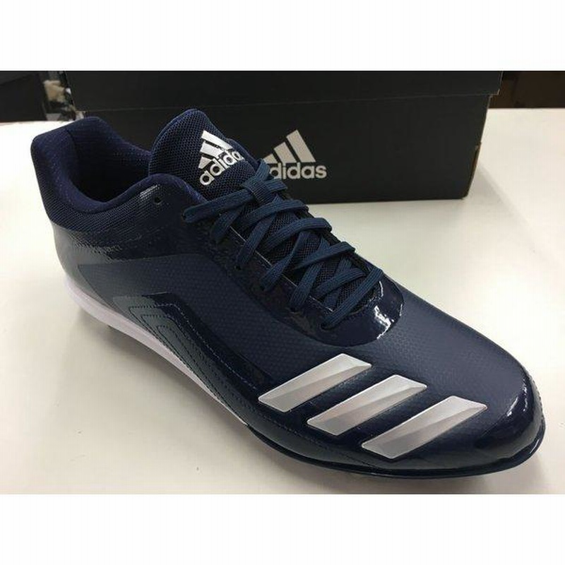 ネイビーのみ アディダス 野球 埋込金具スパイク 金属歯 樹脂底