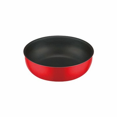 【サーモス】デュラブルシリーズ 取っ手のとれる 炒め鍋のみ ガス火専用 24cm深型 レッド 取っ手が取れる 取っ手 とれる KVC-024D BTR [▲][KM]