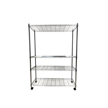 我塑我形 120 x 45 x 155 cm MIT耐重移動式萬用鐵力士鍍鉻四層收納架 置物架 鐵力士架 四層架