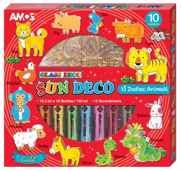 韓國 AMOS 星座 / 生肖彩繪吊飾DIY 10色玻璃彩繪【APP滿額下單10%點數(單一帳號最高5000點)】1/31止