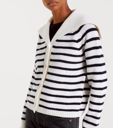 Jardin des Orangers Striped wool and cashmere cardigan