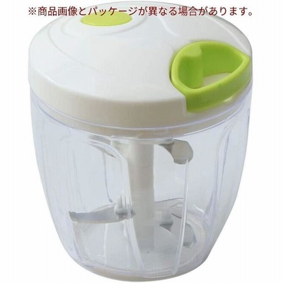アイリスプラザ フードチョッパー みじん切り器 ホワイト 幅約12.5×高さ約14cm ふたも洗える CTC-A370
