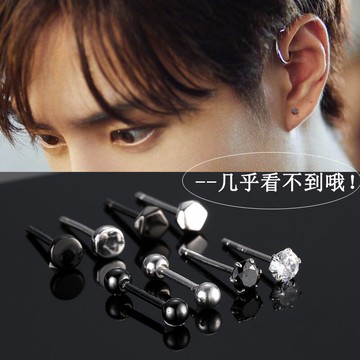 99純銀耳釘2022年新款潮男士迷你耳骨釘養耳洞小巧簡約女單只耳飾