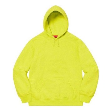 Supreme Embossed Logos Hooded Sweatshirt 'Yellow'