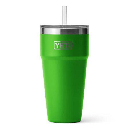 YETI Rambler 26 oz Straw Cup, Vacuum Insulated, Stainless Steel with Straw Lid, Canopy Green並行輸入品