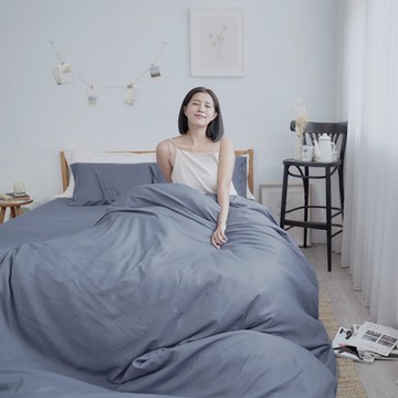 BUHO 台灣製LYOCELL萊賽爾 美式信封薄枕套(2入/組)台灣製(褪丹寧)