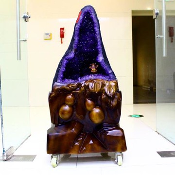 永韻 批發天然紫水晶洞擺件 紫晶洞 瑪瑙洞水晶洞 紫色原石錢袋子