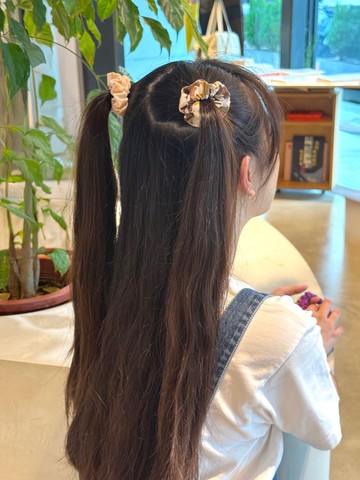 【巧妙藝手】 原創印花 蝴蝶蘭(靜謐山林) - 髮圈 迷你