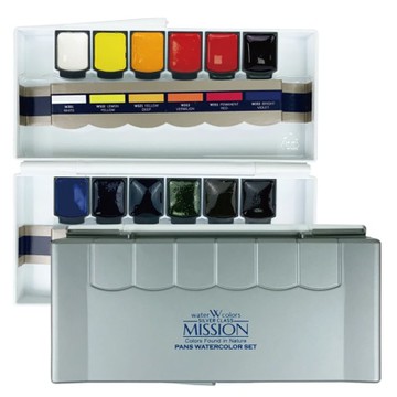 【MISSION】銀級 塊狀 水彩 12色  /組 MPW-5012 系列