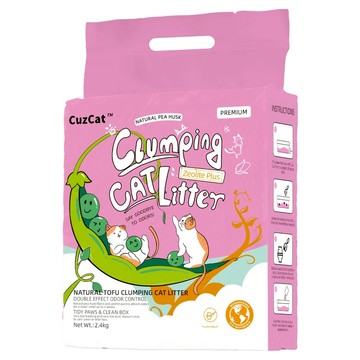 卡滋貓 CuzCat 天然豆腐砂 沸石除臭抗敏 1包 無香 2.4kg 低粉塵 可沖馬桶