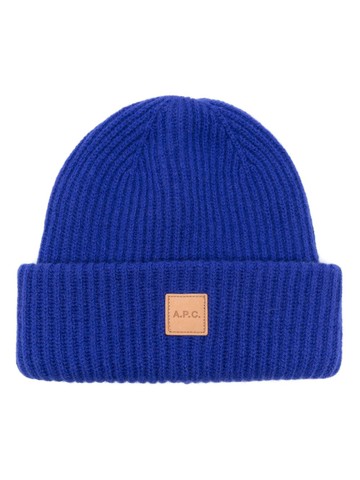 A.P.C. - Michelle logo-patch beanie - men - Cashmere/Wool - One Size - Blue