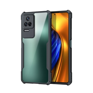 XUNDD 軍事防摔 POCO F4 5G 鏡頭全包覆 清透保護殼 手機殼(夜幕黑)