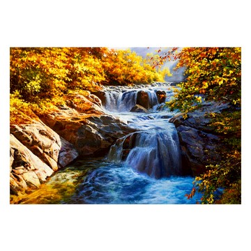 【御畫房】山谷溪流 國家一級畫師手繪油畫60×90cm(VF-89)