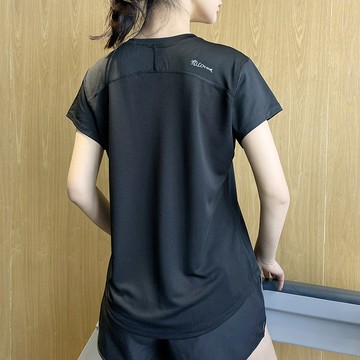 ola yoga夏季運動短袖女休閒女健身大碼瑜伽跑步T桖速幹衣顯瘦網紗透氣質