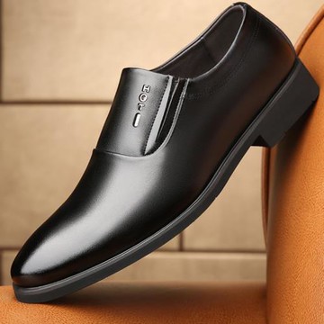 皮鞋男2025冬季男士商務正裝韓版潮流百搭真品透氣軟皮新郎結婚鞋