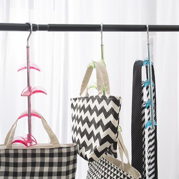 家用創意多功能衣帽架掛包包的掛鉤旋轉掛架領帶絲巾架子包包架1入