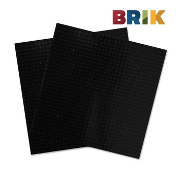 動手玩創意【BRIK TILE 美國】自黏式積木牆片組 - 2片裝(黑色) 兒童禮 積木牆 居家牆面 積木玩樂 腦力激盪 創造力 益智玩具