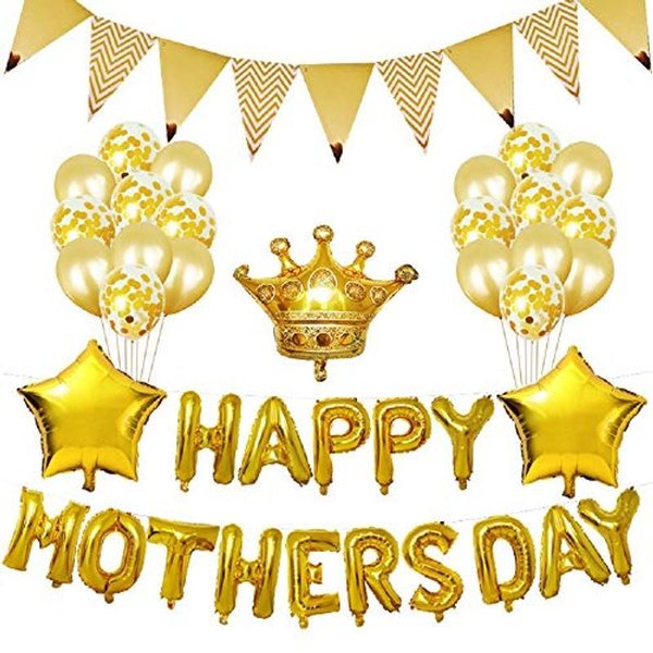 ゴールド 母の日 飾り付け 可愛い 綺麗 女の子 Happy Mother スター バルーン 風船 ガーランド 紙吹雪入れ ハート 三角ガー 通販 Lineポイント最大get Lineショッピング