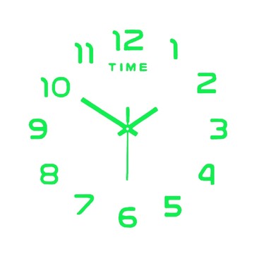 DIY創意時鐘夜光版 壁貼時鐘 夜光數字掛鐘 免打孔靜音時鐘 創意時鐘牆面裝飾 客製化禮品專家6095