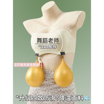 夏季薄款抹胸內衣女小胸聚攏無肩帶防滑隱形裹胸防走光美背文胸罩