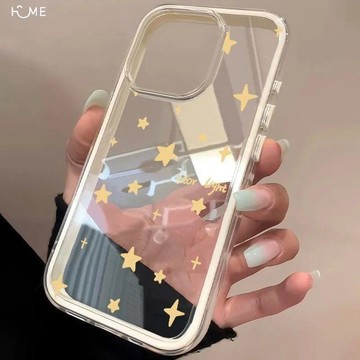 滿屏星星適用蘋果17promax雙色氣囊iPhone16手機殼15/14防摔13/12