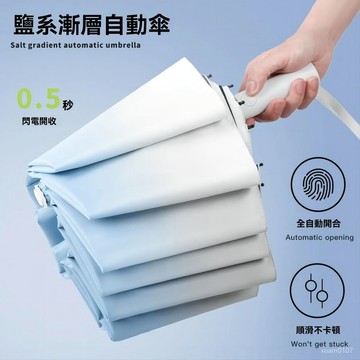 高顔值漸變女生太陽傘防曬防紫外綫全自動晴雨傘兩用折疊遮陽抗風 IQXL