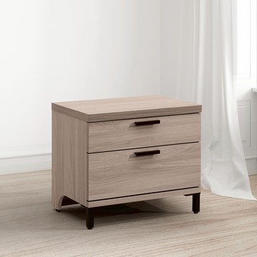 直人木業-LIN淺胡桃58公分床頭櫃