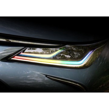 小馬汽車工坊_TOYOTA_ COROLLA_ALTIS 有色透明車燈眉_DIY燈眉貼