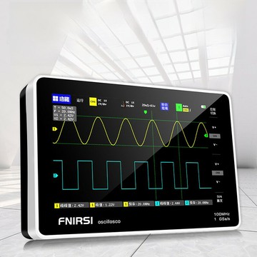 {可打統編 超低價}Fnirsi正版1013D平板數字示波器雙通道100m帶寬1Gs采樣率加探頭