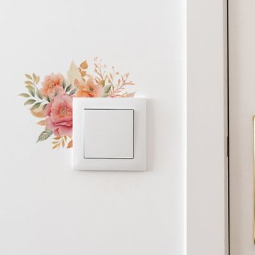 【MR.ZAKKA】創意萬用裝飾貼紙-植物主題 浪漫粉彩花朵枝葉 居家節慶布置 DIY可移式壁貼 無痕壁貼 牆貼