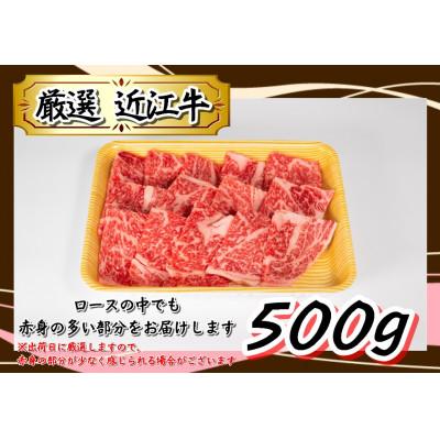 ふるさと納税 竜王町 厳選 近江牛焼肉用 500g ロース 赤身系