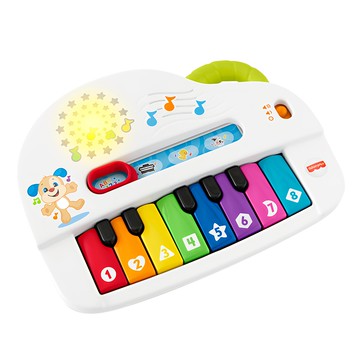 fisher-price 費雪 隨身發光小鋼琴，6-36個月適用  1台  37.4 x 30.4 x 6.3cm