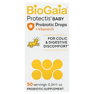 BioGaia, Protectis Baby，益生菌滴劑，含維生素 D3，0.34 液量盎司（10 毫升）