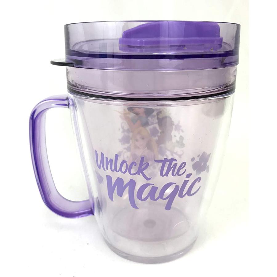 Disney Princess Travel Tumbler Mug Cup With Handle (purple)