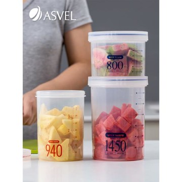 日本asvel水果便當盒湯杯飯盒可微波爐加熱密封罐便攜外出保鮮盒